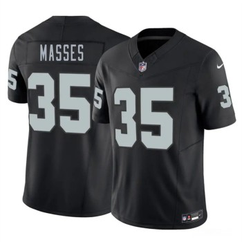 Youth Las Vegas Raiders #35 Hezekiah Masses Black 2026 NFL Draft Vapor F.U.S.E. Limited Jersey Youth Las Vegas Raiders #35 Hezekiah Masses Black 2026 NFL Draft Vapor F.U.S.E. Limited Jersey