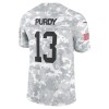 Men's San Francisco 49ers Brock Purdy Arctic Camo 2024 Salute to Service Limited Jersey