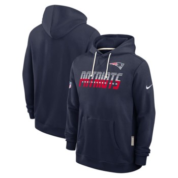 Men's New England Patriots Navy Sideline Standard Issue Top Prospect Dri-FIT Hoodie Men's New England Patriots Navy Sideline Standard Issue Top Prospect Dri-FIT Hoodie