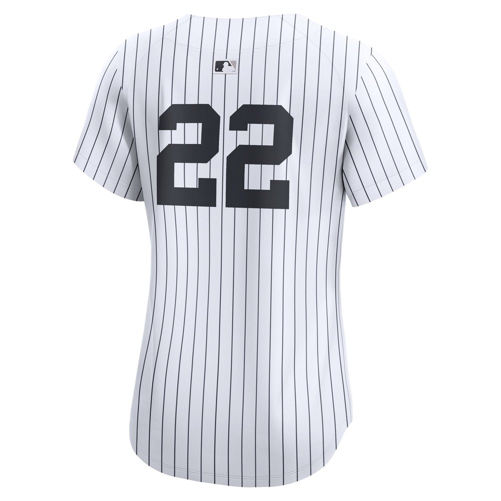Women's New York Yankees #22 Juan Soto White 2024 World Series Home Limited Player Jersey Women's New York Yankees #22 Juan Soto White 2024 World Series Home Limited Player Jersey