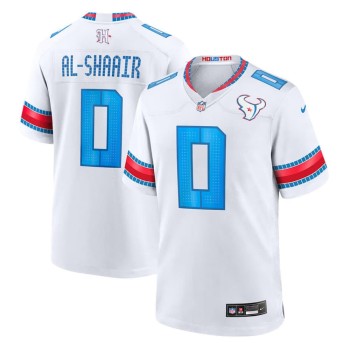 Men's Houston Texans #0 Azeez Al-Shaair White 2026 Rivalries Collection Game Jersey