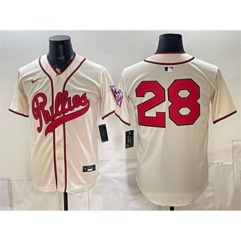 Youth Philadelphia Phillies #28 Alec Bohm Cream 2026 Field of Dreams Stadium Stitched Baseball Jersey