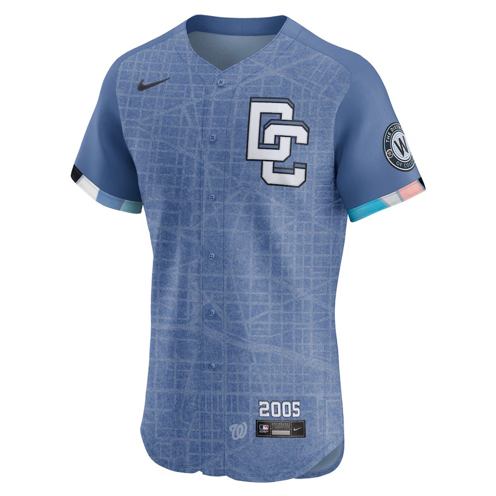 Men's Washington Nationals #3 Dylan Crews Nike Blue 2025 City Connect Elite Jersey Men's Washington Nationals #3 Dylan Crews Nike Blue 2025 City Connect Elite Jersey