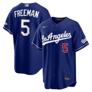 Men's Los Angeles Dodgers #5 Freddie Freeman Nike Royal Alternate Stadium Jersey Men's Los Angeles Dodgers #5 Freddie Freeman Nike Royal Alternate Stadium Jersey