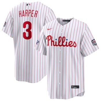 Men's Philadelphia Phillies #3 Bryce Harper Nike White 2026 All-Star Game Replica Jersey Men's Philadelphia Phillies #3 Bryce Harper Nike White 2026 All-Star Game Replica Jersey