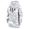 Women's Cincinnati Bengals Arctic Camo 2024 Salute To Service Club Fleece Pullover Hoodie