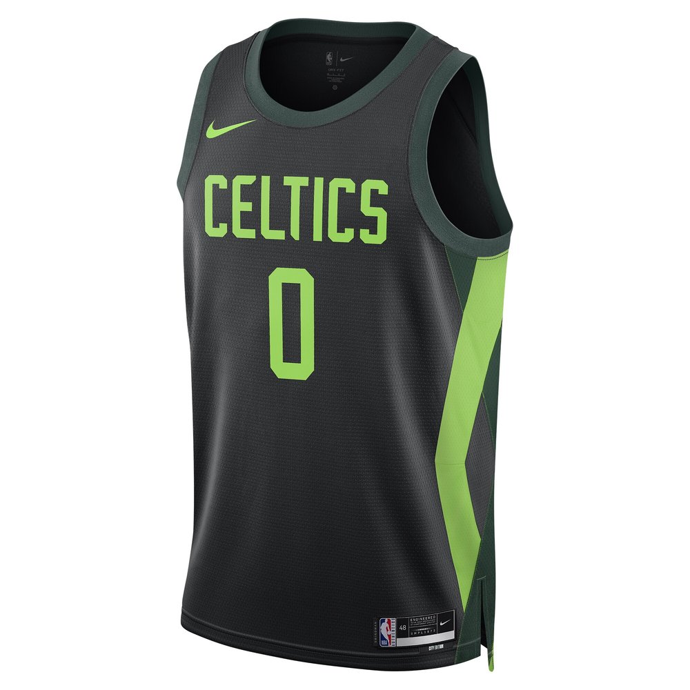 Unisex Boston Celtics Jayson Tatum Black 2024/25 Swingman Player Jersey - City Edition