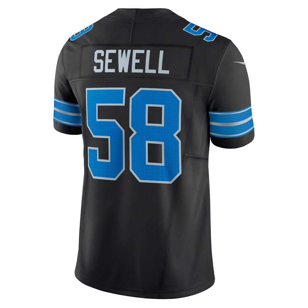 Men's Detroit Lions #58 Penei Sewell Black Vapor F.U.S.E. Alternate Limited Jersey