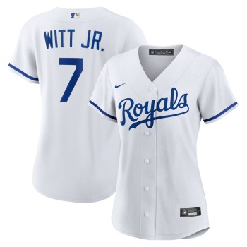Women's Kansas City Royals #7 Bobby Witt Jr. Nike White Home Replica Player Jersey Women's Kansas City Royals #7 Bobby Witt Jr. Nike White Home Replica Player Jersey