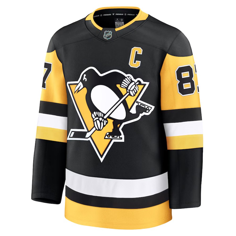 Men's Pittsburgh Penguins #87 Sidney Crosby Black Home Premium Jersey Men's Pittsburgh Penguins #87 Sidney Crosby Black Home Premium Jersey