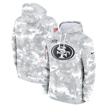 Men's San Francisco 49ers Arctic Camo 2024 Salute to Service Club Fleece Pullover Hoodie Men's San Francisco 49ers Arctic Camo 2024 Salute to Service Club Fleece Pullover Hoodie