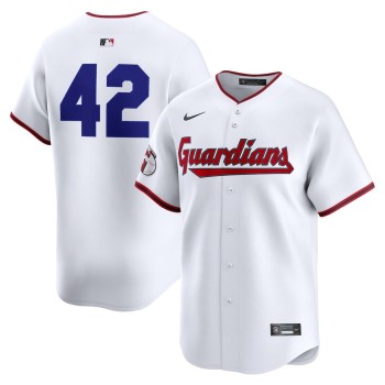 Men's Cleveland Guardians #42 Jackie Robinson Nike White Home 2025 Jackie Robinson Day Limited Jersey Men's Cleveland Guardians #42 Jackie Robinson Nike White Home 2025 Jackie Robinson Day Limited Jersey
