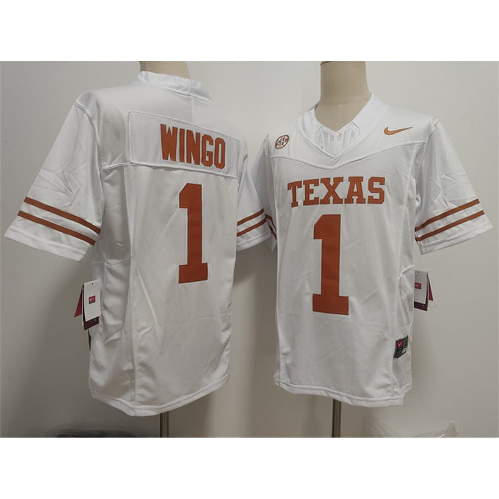 Youth Texas Longhorns #1 Ryan Wingo White 2026 Vapor F.U.S.E. Limited Jersey Youth Texas Longhorns #1 Ryan Wingo White 2026 Vapor F.U.S.E. Limited Jersey