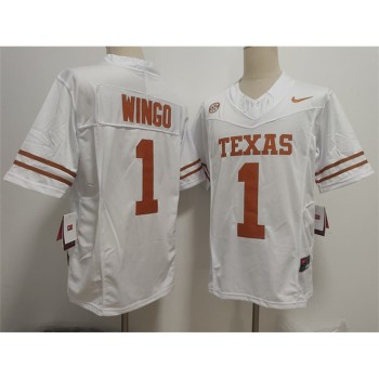 Men's Texas Longhorns #1 Ryan Wingo White 2026 Vapor F.U.S.E. Limited Jersey