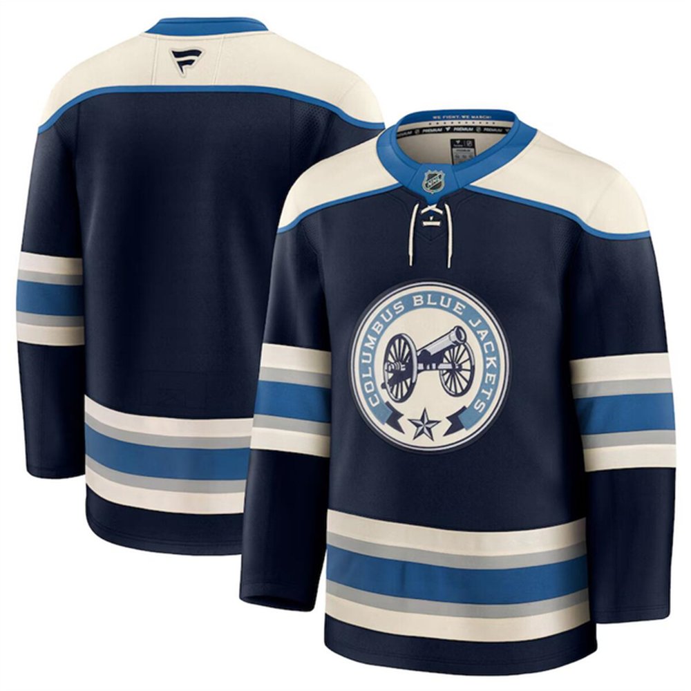Men's Columbus Blue Jackets Navy 2024-25 Alternate Stitched Hockey Premium Jersey Men's Columbus Blue Jackets Navy 2024-25 Alternate Stitched Hockey Premium Jersey