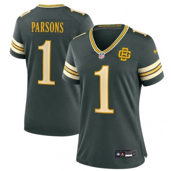 Women's Green Bay Packers #1 Micah Parsons Green 2026 Rivalries Collection Game Jersey Women's Green Bay Packers #1 Micah Parsons Green 2026 Rivalries Collection Game Jersey