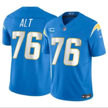 Men's Los Angeles Chargers #76 Joe Alt Blue 2026 2-Star C Patch Vapor F.U.S.E. Limited Jersey Men's Los Angeles Chargers #76 Joe Alt Blue 2026 2-Star C Patch Vapor F.U.S.E. Limited Jersey