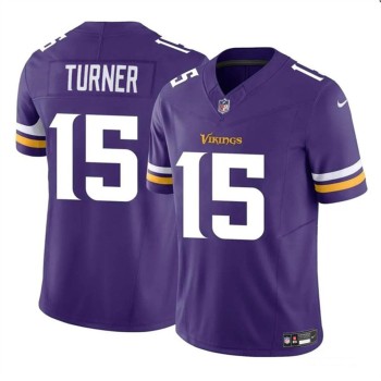 Men's Minnesota Vikings #15 Dallas Turner Purple 2024 Draft F.U.S.E. Vapor Untouchable Limited Stitched Jersey Men's Minnesota Vikings #15 Dallas Turner Purple 2024 Draft F.U.S.E. Vapor Untouchable Limited Stitched Jersey