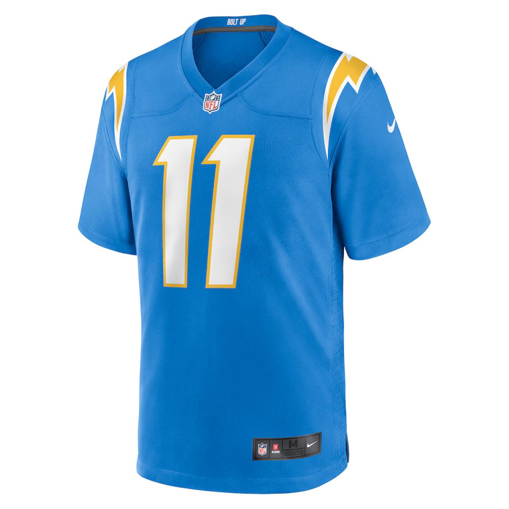 Men's Los Angeles Chargers #11 Cameron Dicker Powder Blue Game Jersey