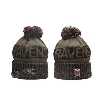 Baltimore Ravens 2025 Salute to Service Knit Hat