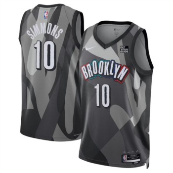 Men's Brooklyn Nets #10 Ben Simmons Black 2024/25 City Edition Stitched Basketball Jersey