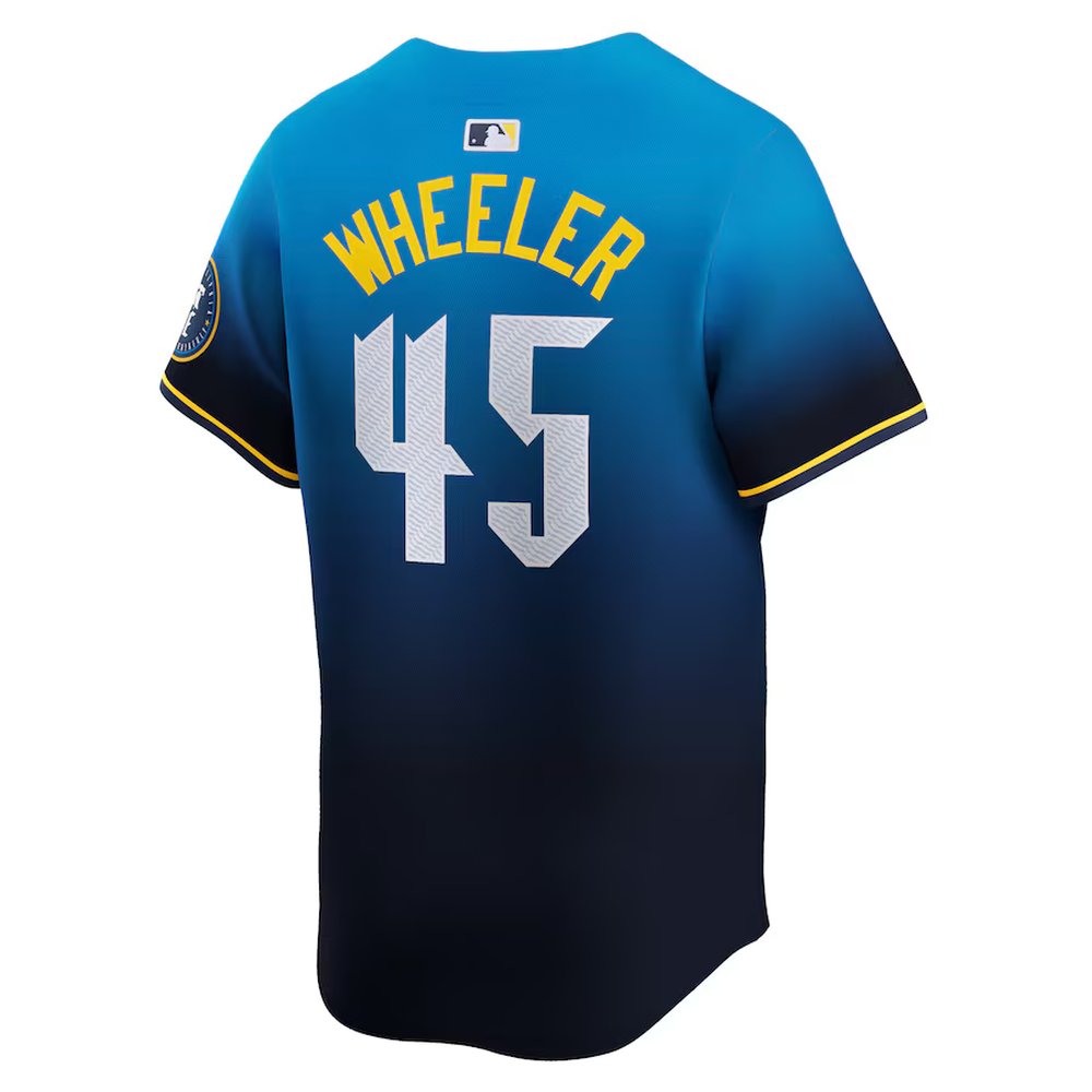 Men's Philadelphia Phillies #45 Zack Wheeler Nike Blue 2024 City Connect Limited Player Jersey Men's Philadelphia Phillies #45 Zack Wheeler Nike Blue 2024 City Connect Limited Player Jersey