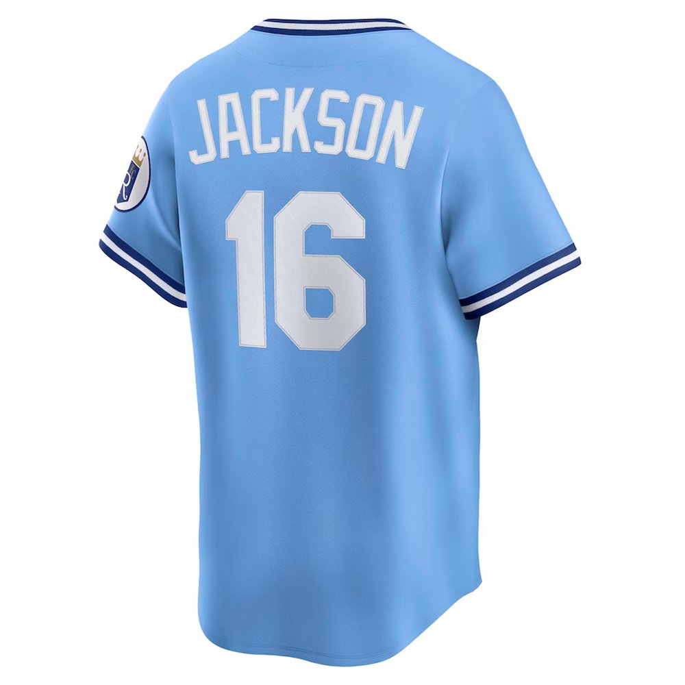 Men's Kansas City Royals #16 Bo Jackson Nike Light Blue Throwback Cooperstown Collection Limited Jersey Men's Kansas City Royals #16 Bo Jackson Nike Light Blue Throwback Cooperstown Collection Limited Jersey