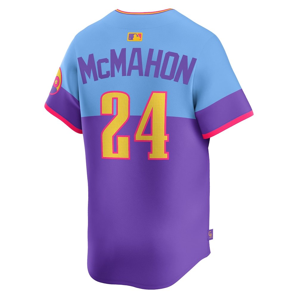Men's Colorado Rockies #24 Ryan McMahon Nike Purple/Light Blue 2025 City Connect Limited Player Jersey Men's Colorado Rockies #24 Ryan McMahon Nike Purple/Light Blue 2025 City Connect Limited Player Jersey
