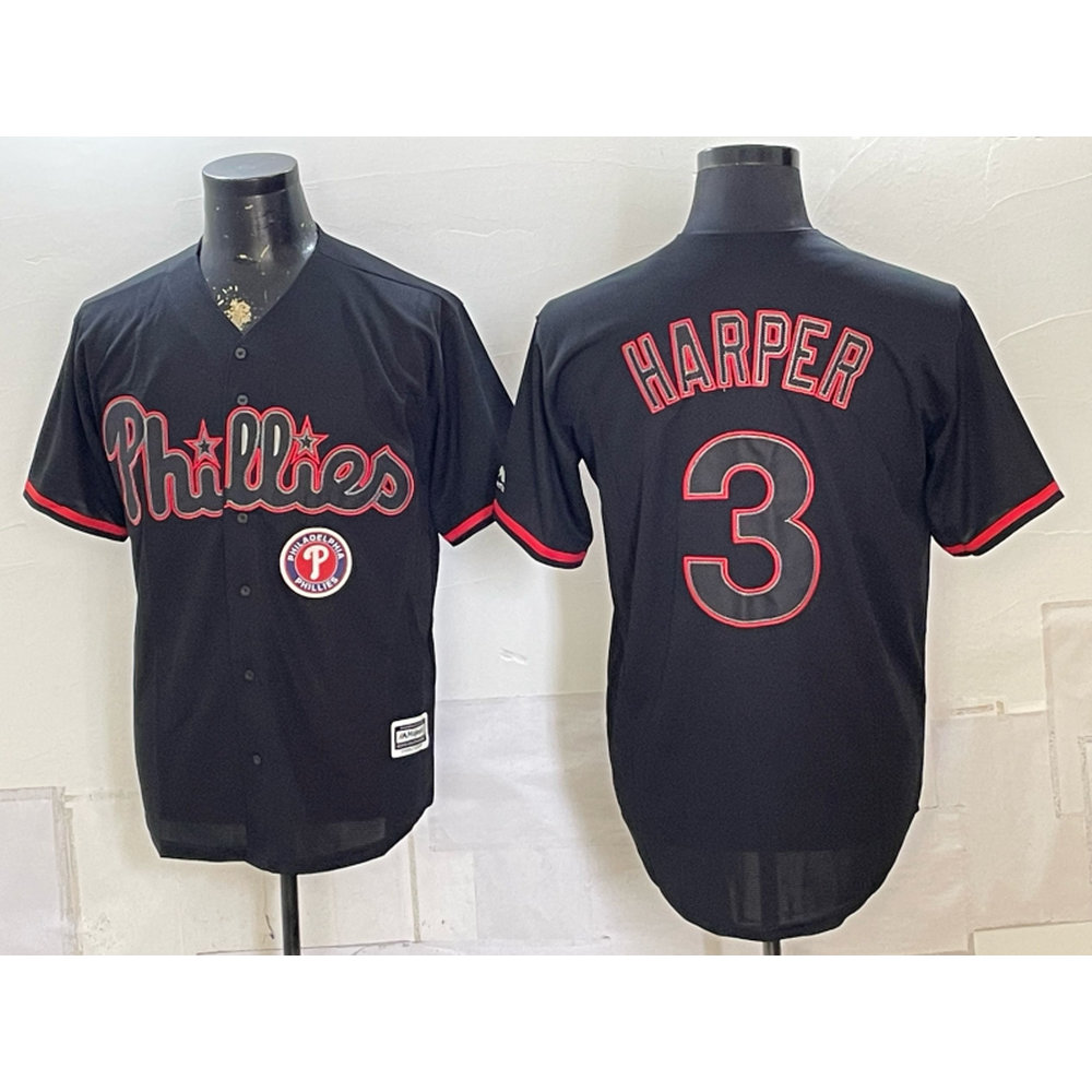 Youth Philadelphia Phillies #3 Bryce Harper Black Cool Base Stitched Baseball Jersey Youth Philadelphia Phillies #3 Bryce Harper Black Cool Base Stitched Baseball Jersey