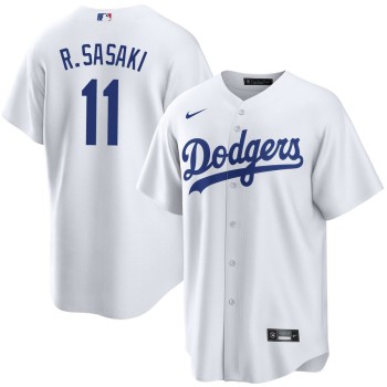 Men's Los Angeles Dodgers #11 Roki Sasaki White Cool Base Stitched Jersey Men's Los Angeles Dodgers #11 Roki Sasaki White Cool Base Stitched Jersey
