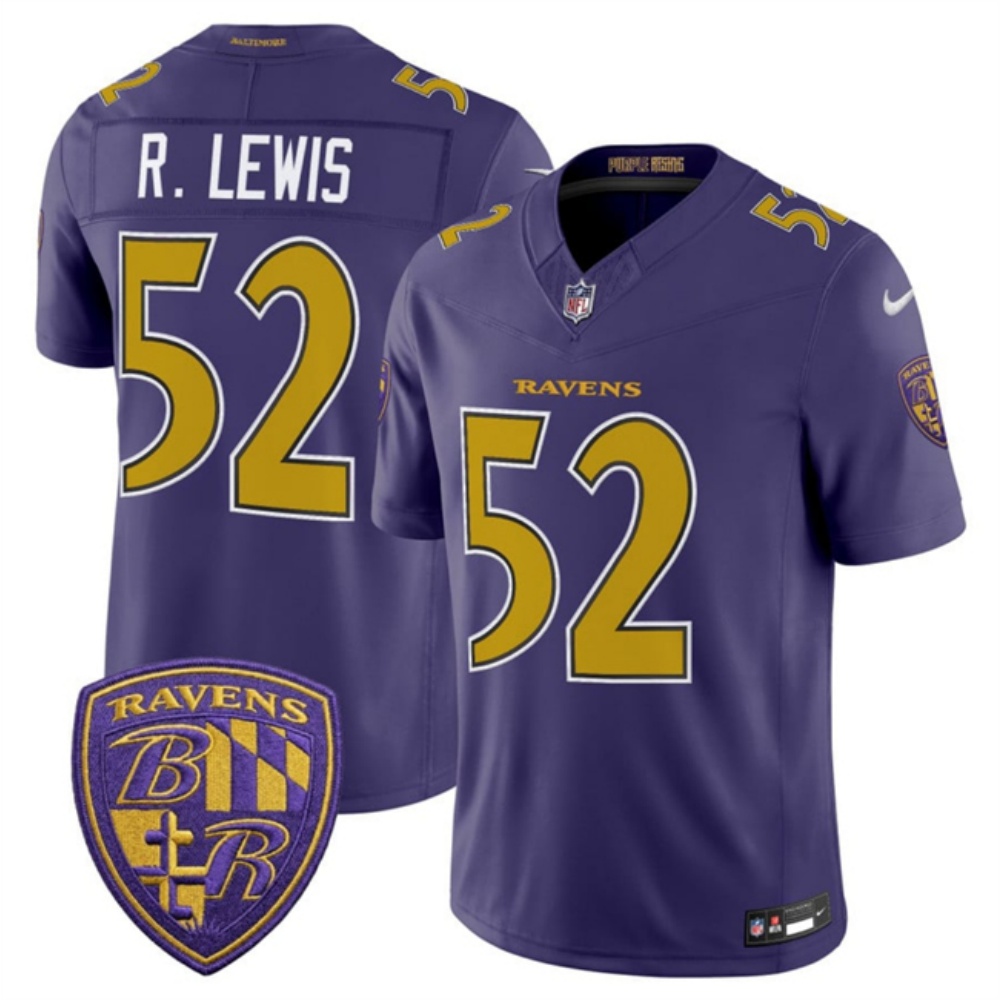 Men's Baltimore Ravens #52 Ray Lewis Purple F.U.S.E. Alternate Vapor Stitched Limited Football Jersey