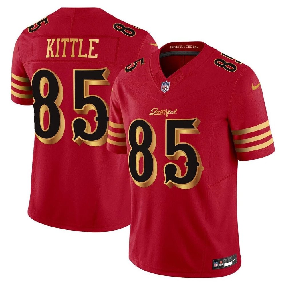 Youth San Francisco 49ers #85 George Kittle Red Rivalries Collection F.U.S.E. Vapor Limited Stitched Jersey