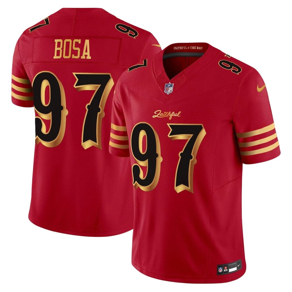 Youth San Francisco 49ers #97 Nick Bosa Red Rivalries Collection F.U.S.E. Vapor Limited Stitched Jersey Youth San Francisco 49ers #97 Nick Bosa Red Rivalries Collection F.U.S.E. Vapor Limited Stitched Jersey