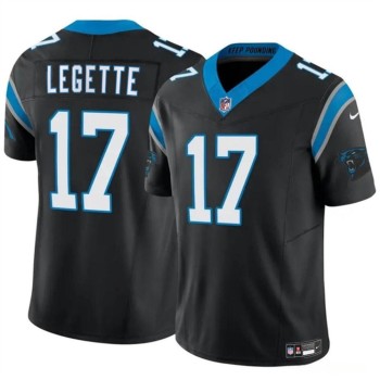 Men's Carolina Panthers #17 Xavier Legette Black 2024 Draft F.U.S.E. Vapor Limited Stitched Football Jersey Men's Carolina Panthers #17 Xavier Legette Black 2024 Draft F.U.S.E. Vapor Limited Stitched Football Jersey