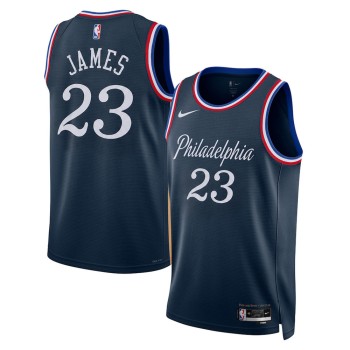 Men's Philadelphia 76ers #23 LeBron James Navy Swingman City Edition Jersey Men's Philadelphia 76ers #23 LeBron James Navy Swingman City Edition Jersey