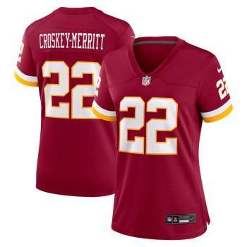 Women's Washington Commanders #22 Jacory Croskey-Merritt Nike Burgundy Game Jersey Women's Washington Commanders #22 Jacory Croskey-Merritt Nike Burgundy Game Jersey
