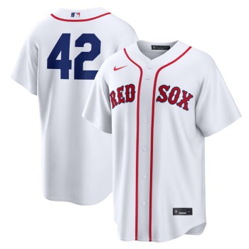 Youth Boston Red Sox #42 Jackie Robinson Nike White Home 2026 Jackie Robinson Day Replica Jersey Youth Boston Red Sox #42 Jackie Robinson Nike White Home 2026 Jackie Robinson Day Replica Jersey