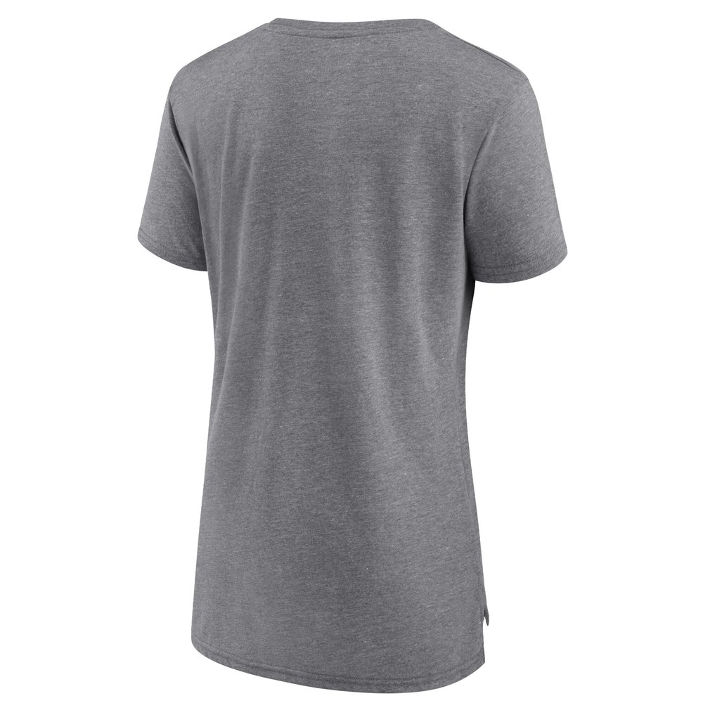 Women's Philadelphia Eagles Heather Gray Super Bowl LIX Champions Prestigious Run Tri-Blend Scoop Neck T-Shirt Women's Philadelphia Eagles Heather Gray Super Bowl LIX Champions Prestigious Run Tri-Blend Scoop Neck T-Shirt