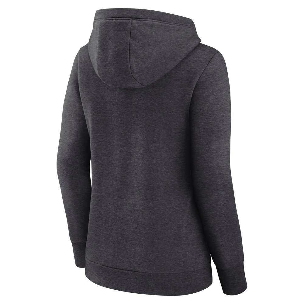 Women's Philadelphia Eagles  Heather Charcoal Super Bowl LIX Champions V-Neck Pullover Hoodie