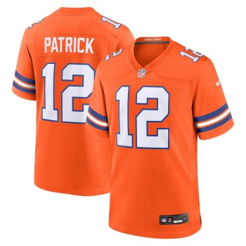 Men's Denver Broncos Tim Patrick Orange Mile High Collection 1977 Throwback Player Game Jersey Men's Denver Broncos Tim Patrick Orange Mile High Collection 1977 Throwback Player Game Jersey