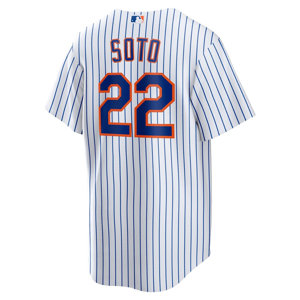 Men's New York Mets #22 Juan Soto White Home Replica Player Jersey