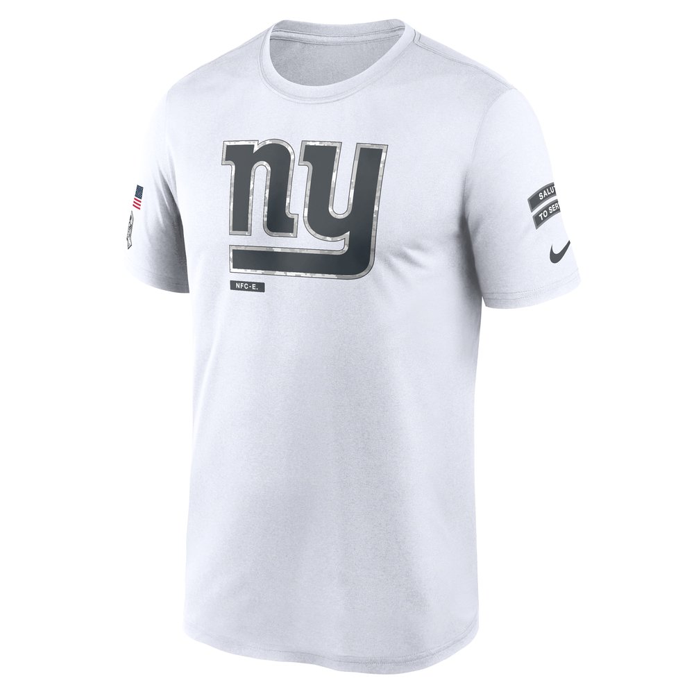 Men's New York Giants White 2024 Salute To Service Legend Performance T-Shirt