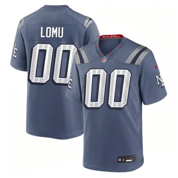 Men's New England Patriots Caleb Lomu Blue 2026 NFL Draft Rivalries Collection Game Jersey Men's New England Patriots Caleb Lomu Blue 2026 NFL Draft Rivalries Collection Game Jersey