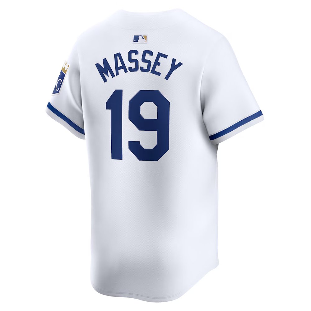 Men's Kansas City Royals #19 Michael Massey Nike White Home Limited Player Jersey Men's Kansas City Royals #19 Michael Massey Nike White Home Limited Player Jersey