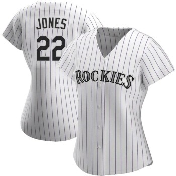 Women's Colorado Rockies #22 Nolan Jones Nike White Home Replica Jersey