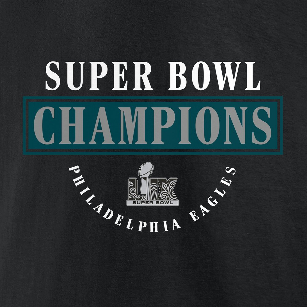 Men's Philadelphia Eagles Black Super Bowl LIX Champions Pullover Hoodie Men's Philadelphia Eagles Black Super Bowl LIX Champions Pullover Hoodie