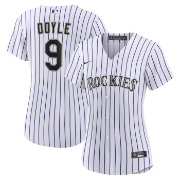 Women's Colorado Rockies #9 Brenton Doyle Nike White Home Replica Jersey Women's Colorado Rockies #9 Brenton Doyle Nike White Home Replica Jersey