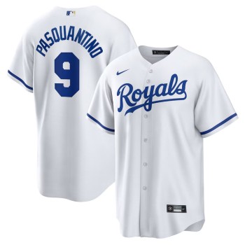 Men's Kansas City Royals #9 Vinnie Pasquantino Nike White Home Replica Jersey Men's Kansas City Royals #9 Vinnie Pasquantino Nike White Home Replica Jersey
