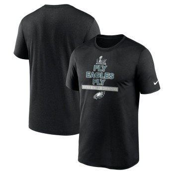 Men's Philadelphia Eagles Black Super Bowl LIX Champions Fly Eagles Fly T-Shirt Men's Philadelphia Eagles Black Super Bowl LIX Champions Fly Eagles Fly T-Shirt