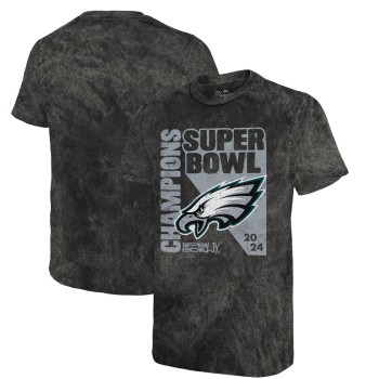 Men's Philadelphia Eagles Threads Black Super Bowl LIX Champions Mineral Wash T-Shirt Men's Philadelphia Eagles Threads Black Super Bowl LIX Champions Mineral Wash T-Shirt